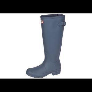 Blue hunter boots